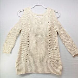 American Eagle Outfitters Off-Shoulder Cream Sweater